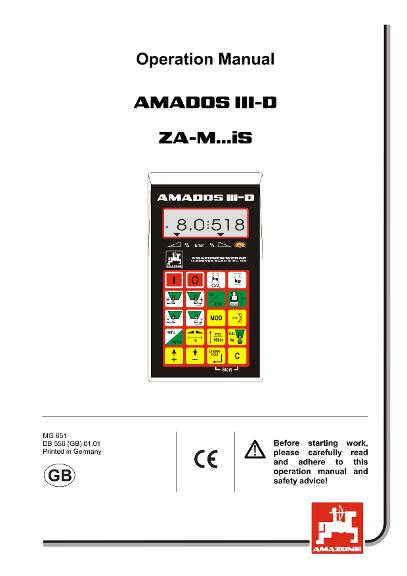 Operation manual Amados III D