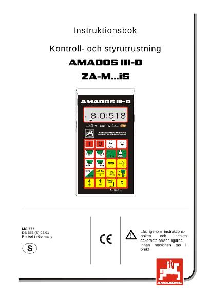 Instruktionsbok Amados III D
