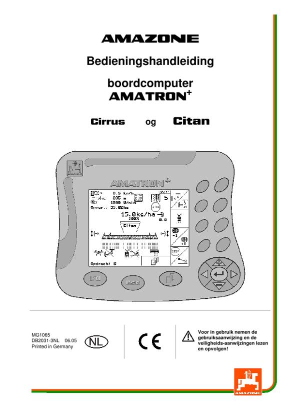 Bedieningshandleiding Amatron Cirrus 4000/6000