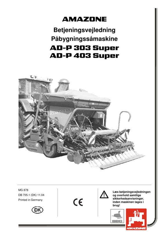 Brugsanvisning AD-P03 special