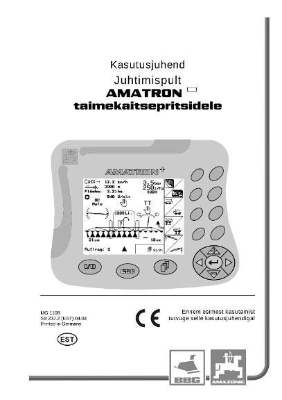 Kasutusjuhend Amatron+ f. Spritze
