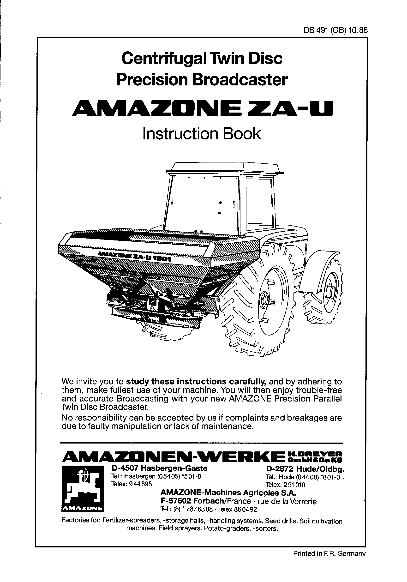 Operation manual ZA-U