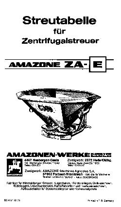 Streutabelle ZA-E 12.78