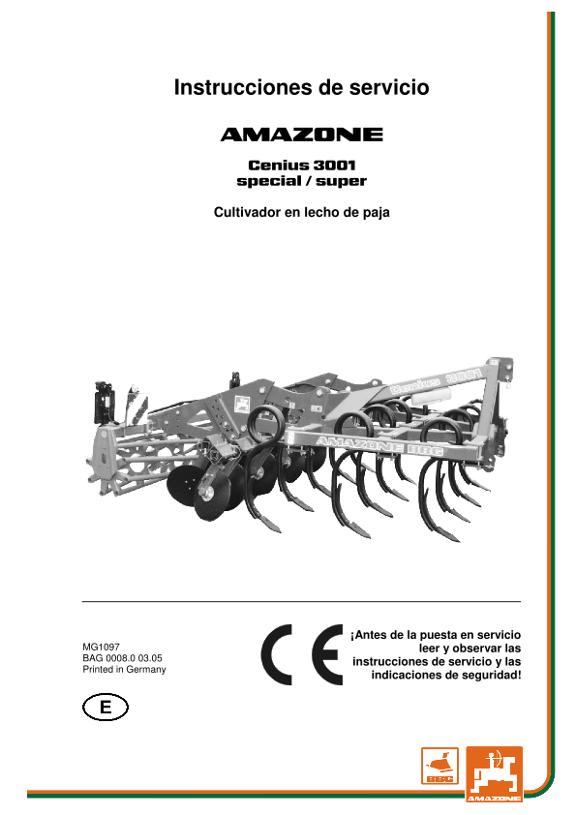 Manual del operador CENIUS 3001