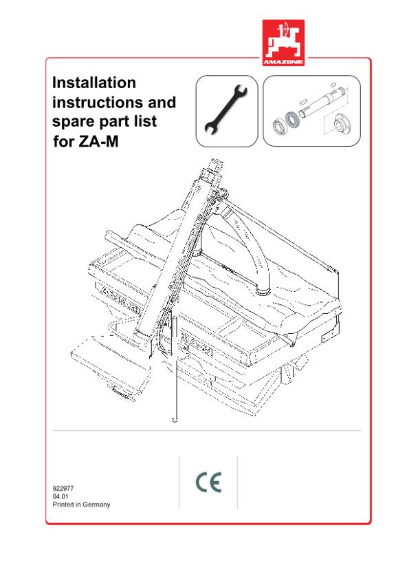 Installation Introductions / Spare Part List ZA-M