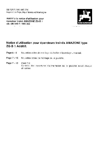 Annexe pour ZG-B1