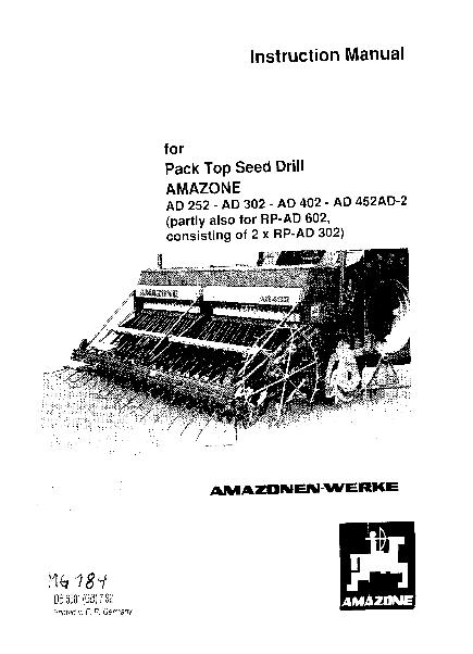 Operation manual AD 2