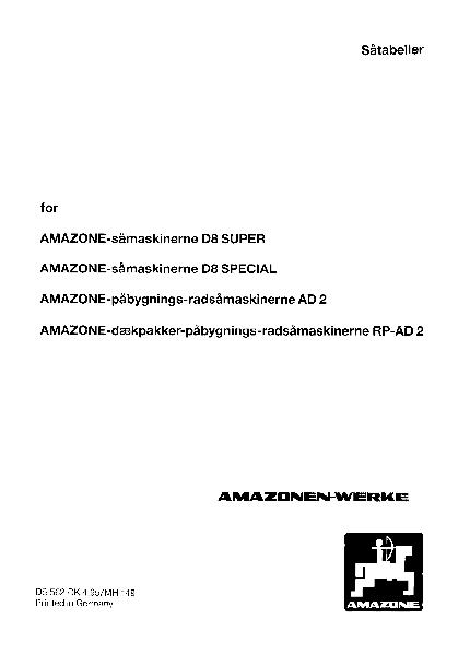 Satabeller D8, AD, RP-AD