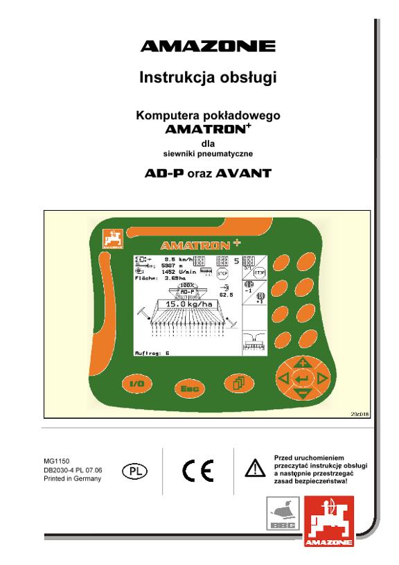 Instrukcja obsługi AMATRON + F.AD-P/AVANT