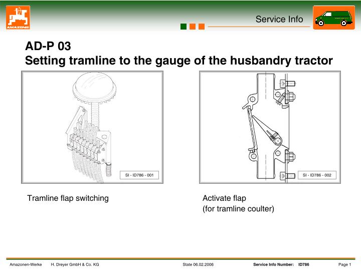 Setting channel to the gauge of the float at AD-P 03 SPECIAL