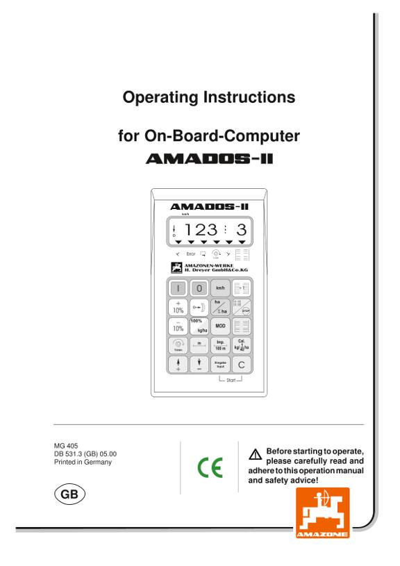 Operating Instructions for On-Board-Computer Amados II