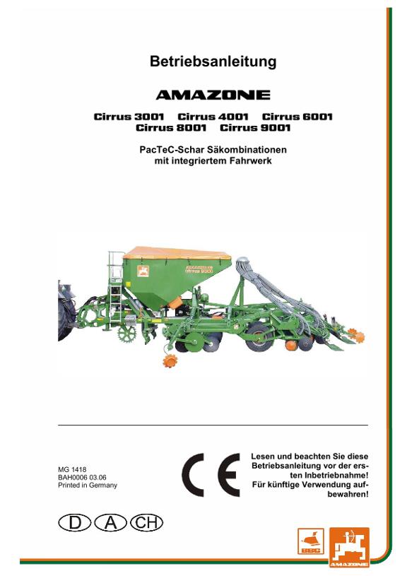 Betriebsanleitung CIRRUS 3 / 4 / 6 / 8 / 9001