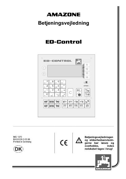 Brugsanvisning ED-Control 