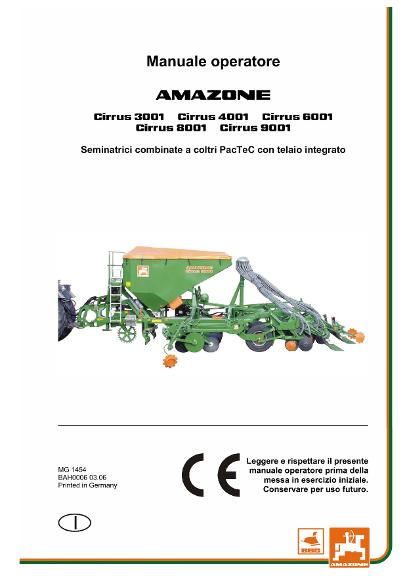 Manuale di intruzioni Cirrus 3 / 4 / 6 / 8 / 9001