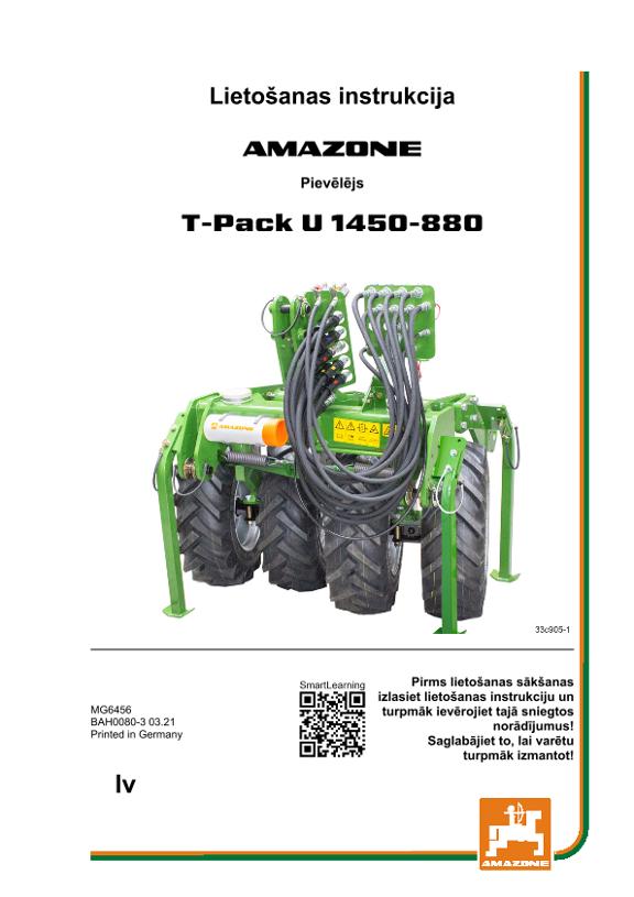 Ekspluatācijas instrukcija T-PACK U 1450-800