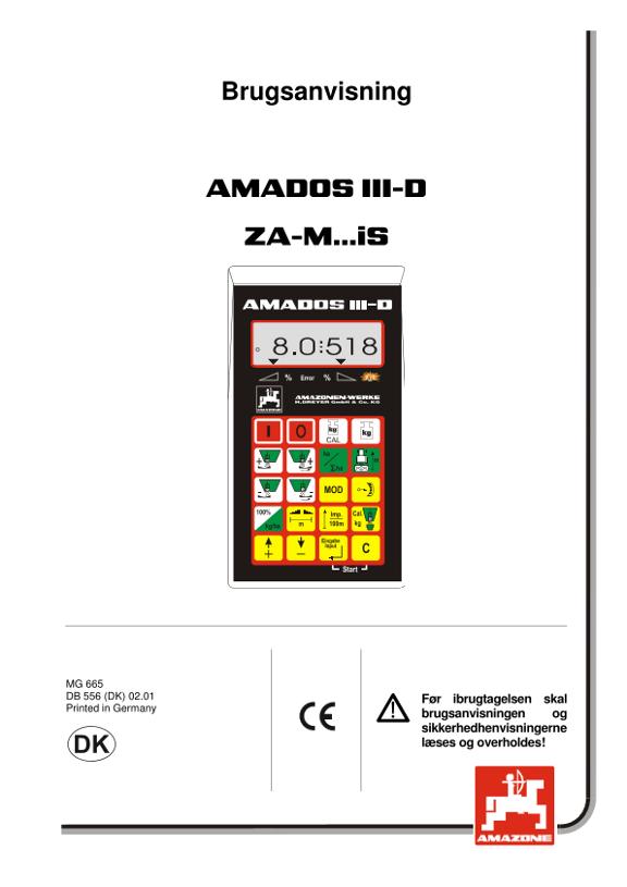 Brugsanvisning Amados III D