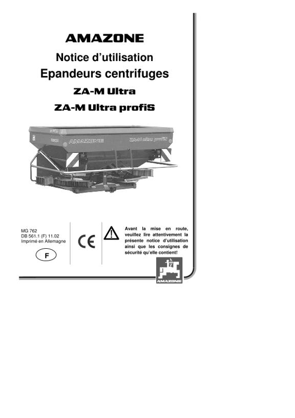 Notice d'utilisation ZA-M ultra profiS