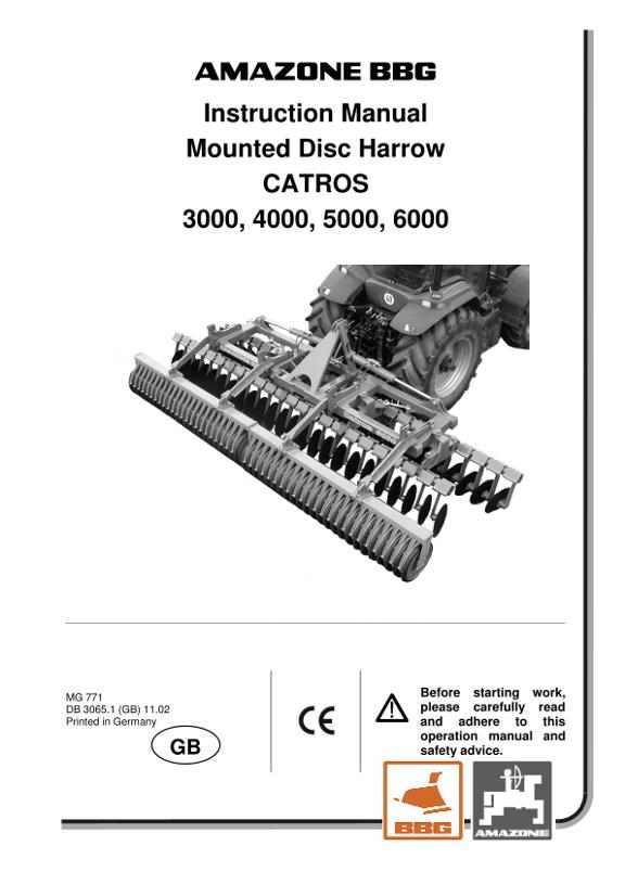 Operation manual Catros