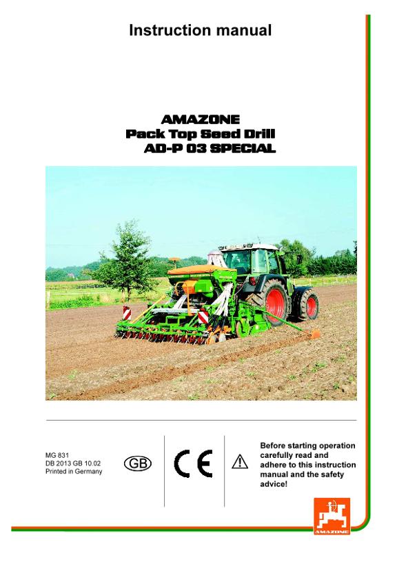 Operation manual AD-P03 Special