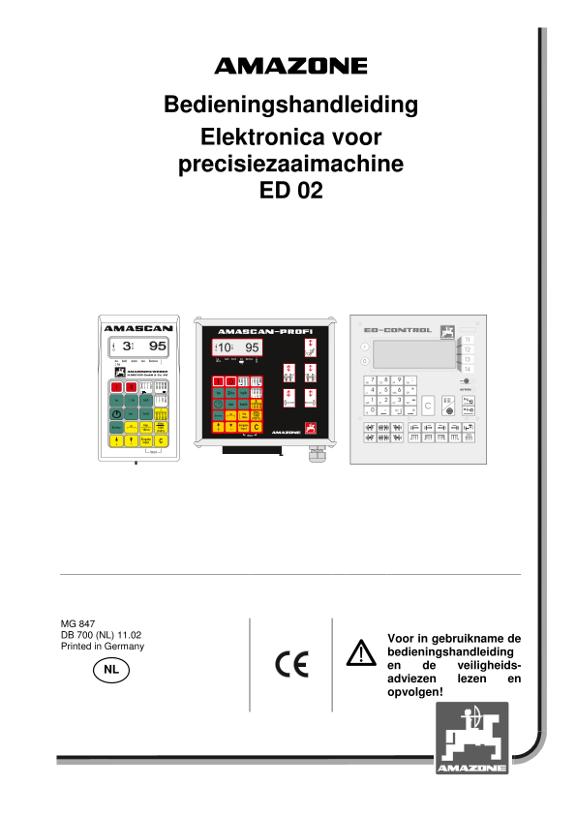 Bedieningshandleiding Elektronik ED02