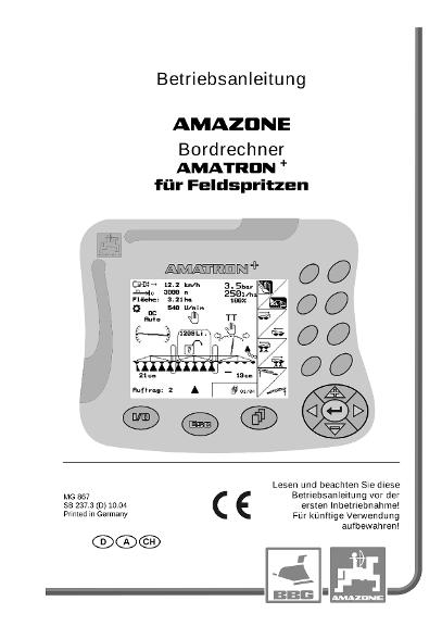 Betriebsanleitung Amatron + für Spritze