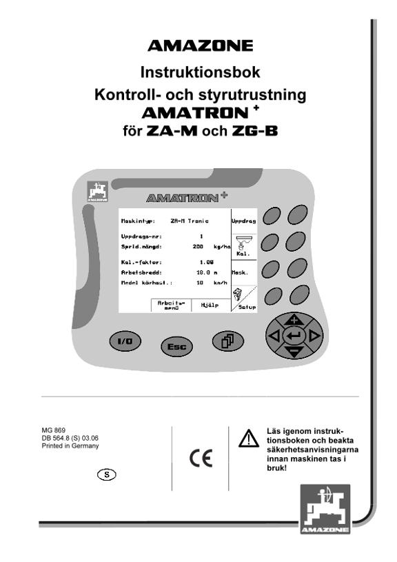 Instruktionsbok Amatron + für ZG-B/ZA-M