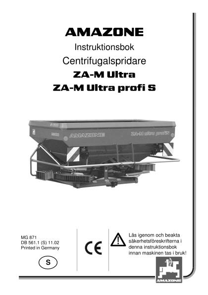 Instruktionsbok ZA-M ultra profiS