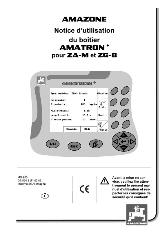 Notice d'utilisation Amatron + pour ZG-B/ZA-M
