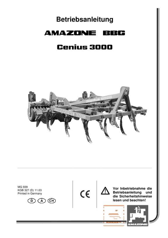 Betriebsanleitung Cenius 3000