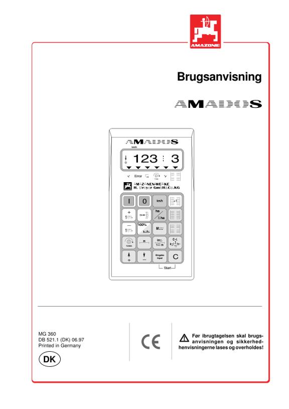 Brugsanvisning Amados