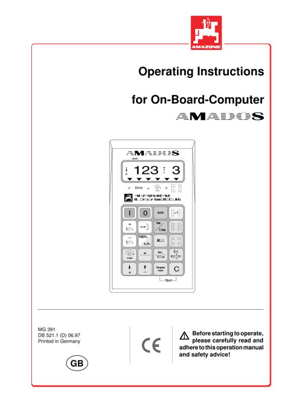 Operation manual Amados