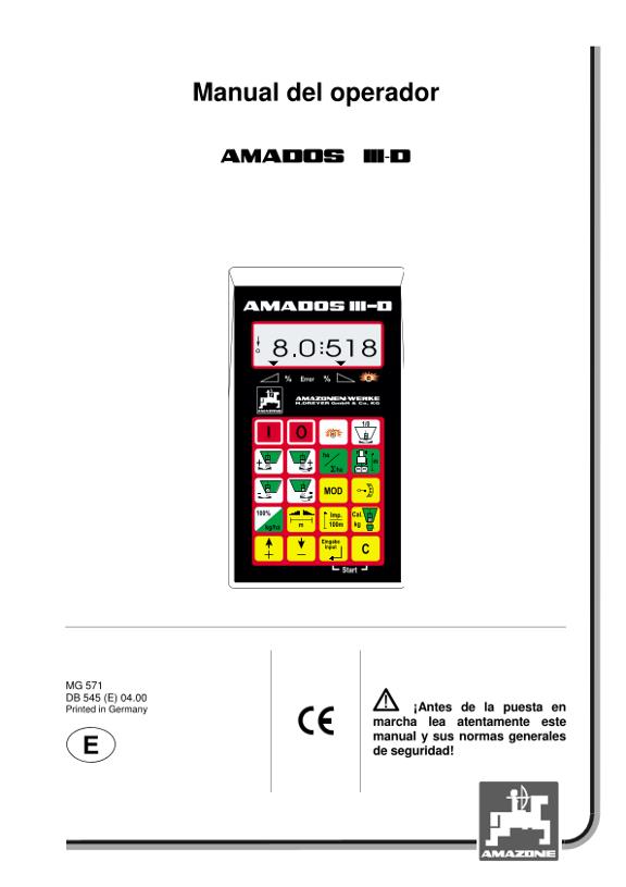 Manual del operador  Amados III D