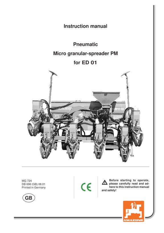 Operation manual Mikrogranulatstreuer