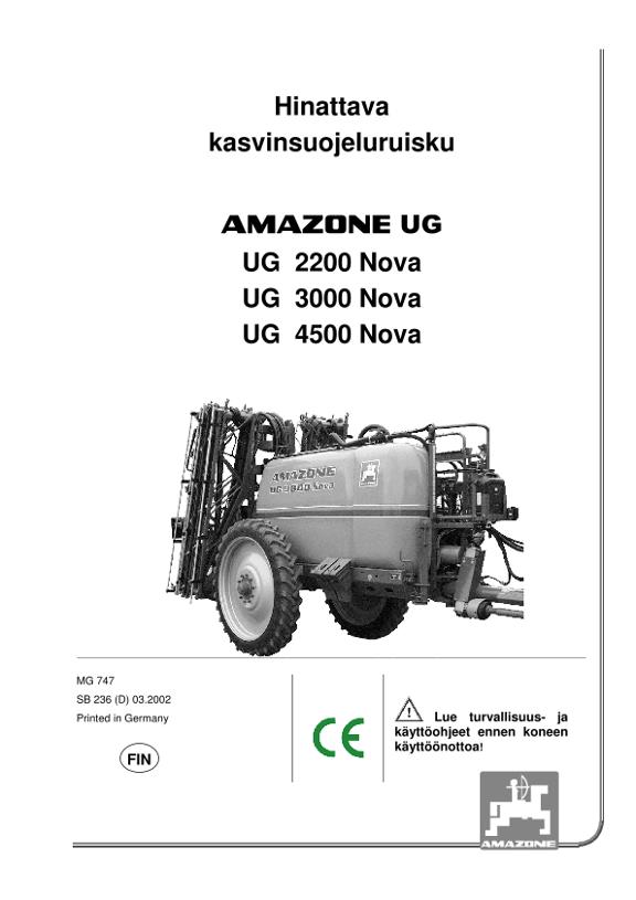 Käyttöohjekirja UG Nova