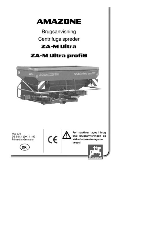 Brugsanvisning ZA-M ultra profiS