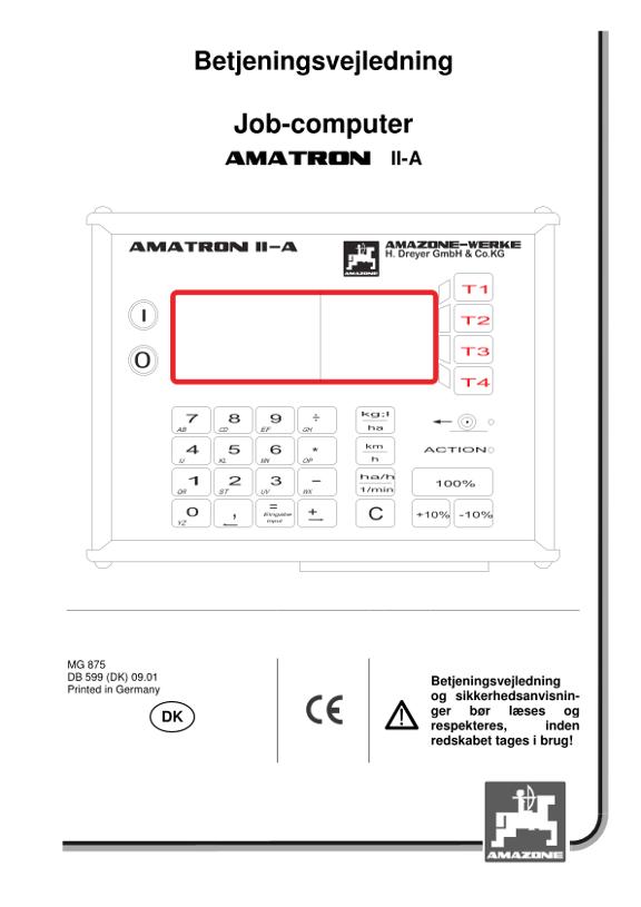 Brugsanvisning Amatron IIa