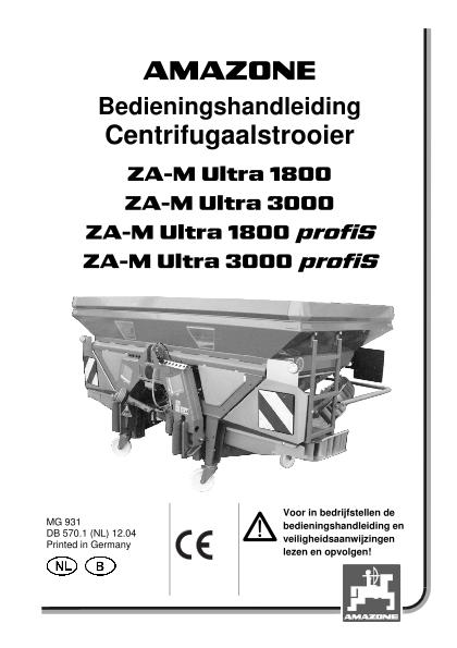 Bedieningshandleiding ZA-M 1800-3000 Ultra profiS