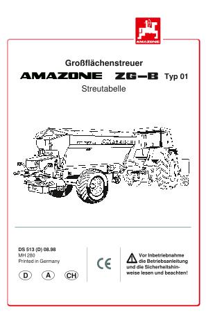 Streutabelle ZG-B