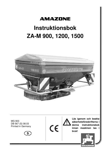 Instruktionsbok ZA-M 900-1500