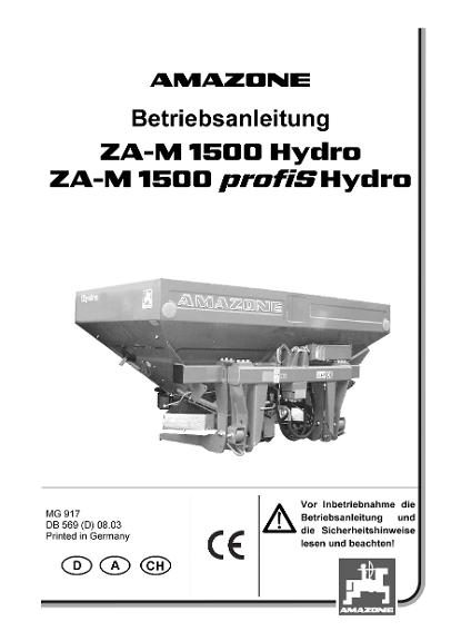 Betriebsanleitung ZA-M 1500 profiS, profiS-hydro