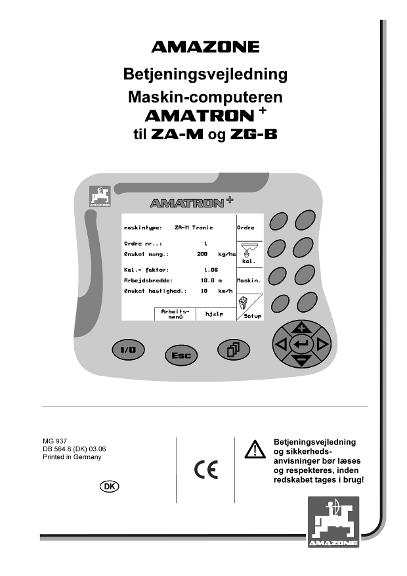 Brugsanvisning Amatron + für ZG-B/ZA-M