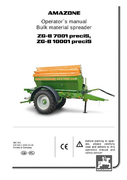 Operation manual ZG-B preciS