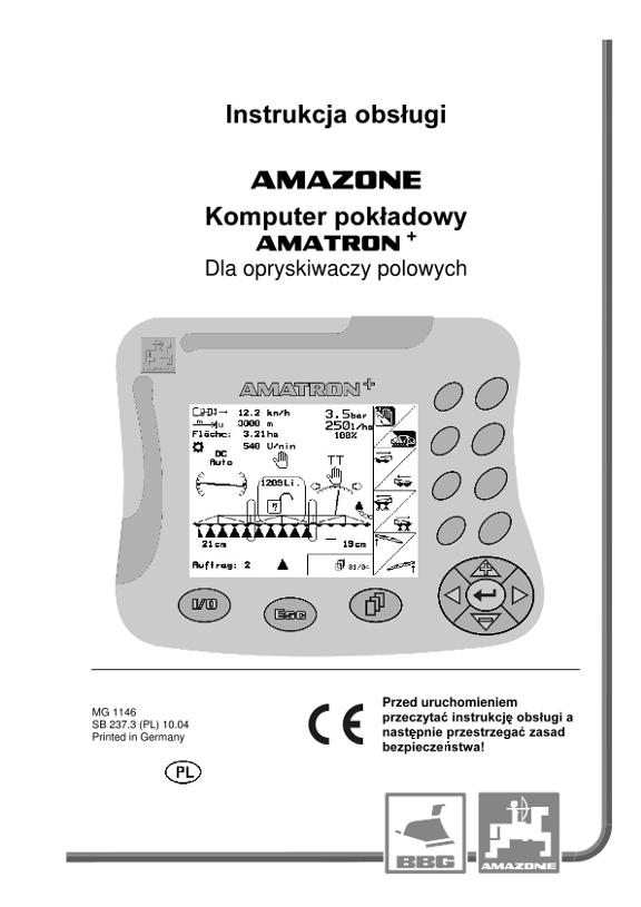 Instrukcja obsługi AMATRON+ SPRITZE