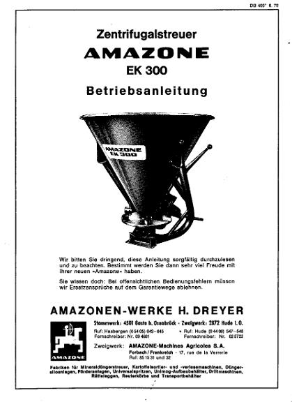 Betriebsanleitung EK300 (06/70)