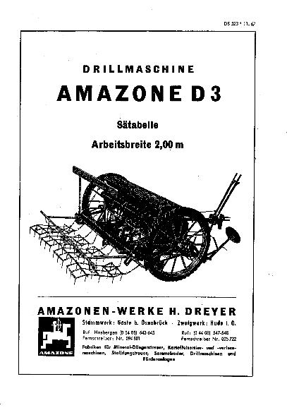 Sätabelle D3 (11/67)