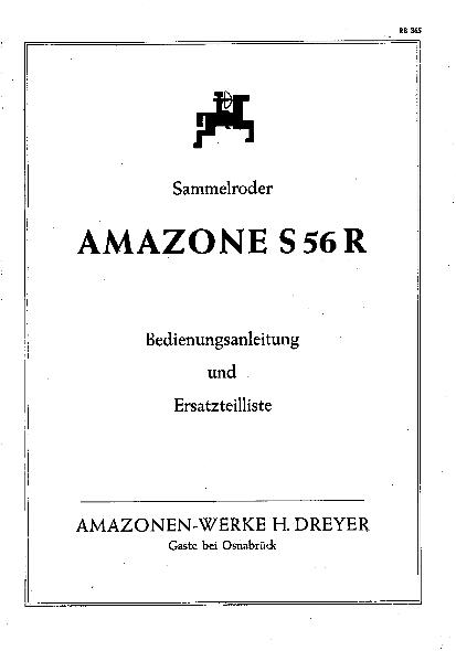 Bedienungsanleitung / Ersatzteilliste S 56 R