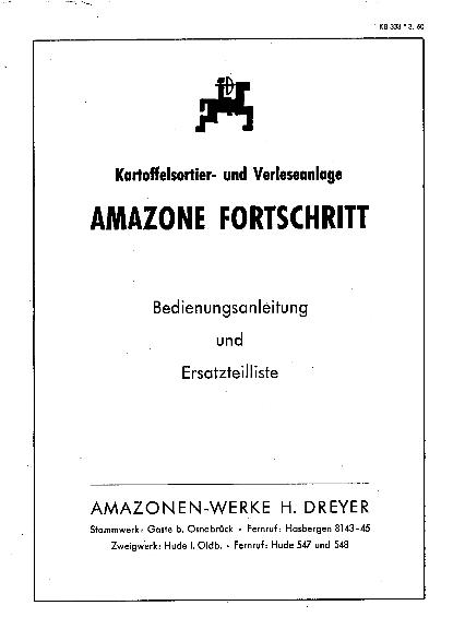 Bedienungsanleitung / Ersatzteilliste "Fortschritt" (03/60)