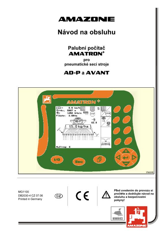 Návod na obsluhu Amatron+ pro AD-P / AVANT