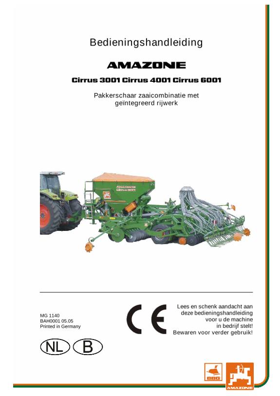 Bedieningshandleiding Cirrus 3001-6001