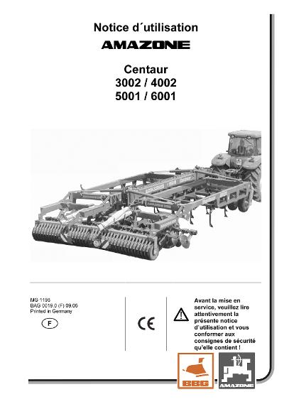 Notice d'utilisation Centaur 3002-6001